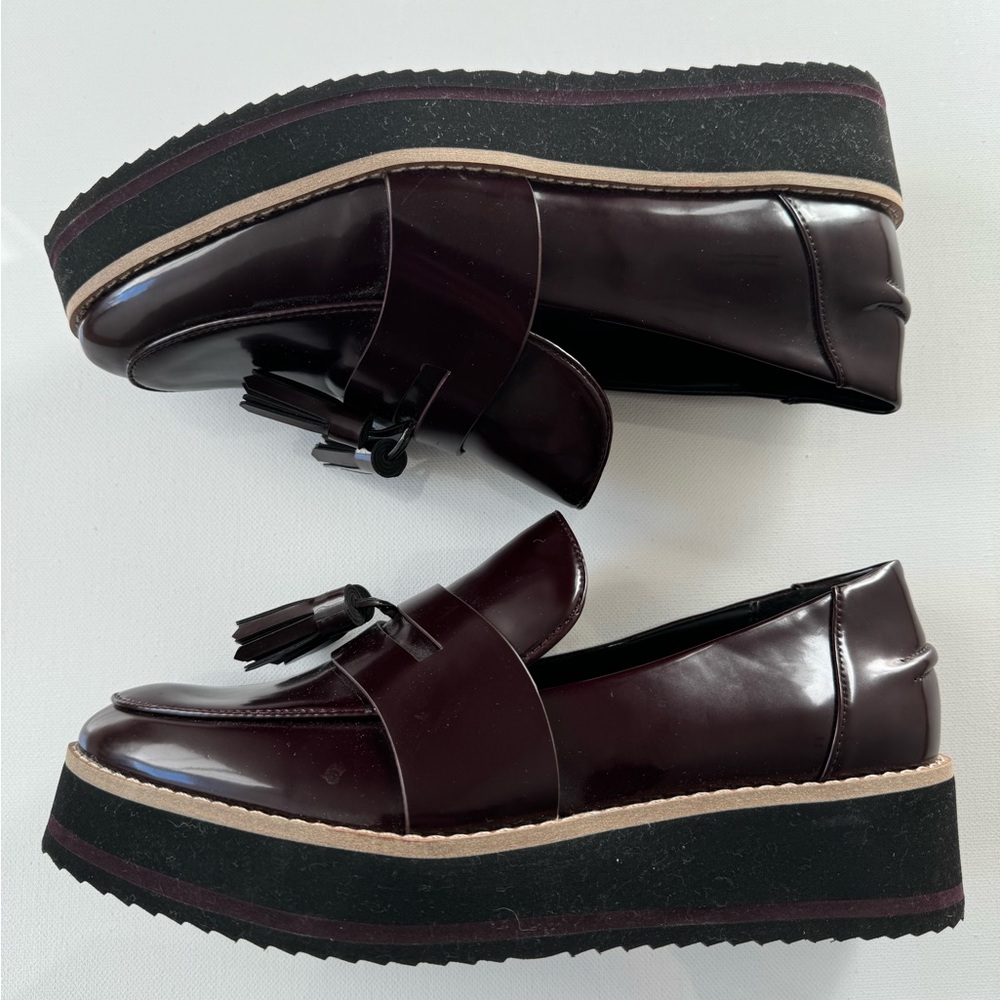 Burgundy loafer. Zara size 37 ( fits more like 7)